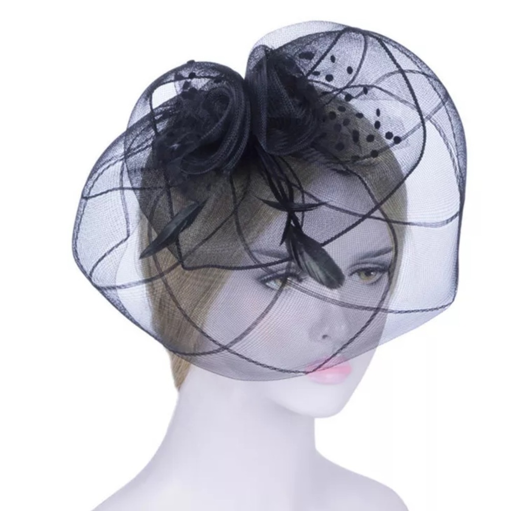New Feather Bird Cage Veil/ Hat accessory